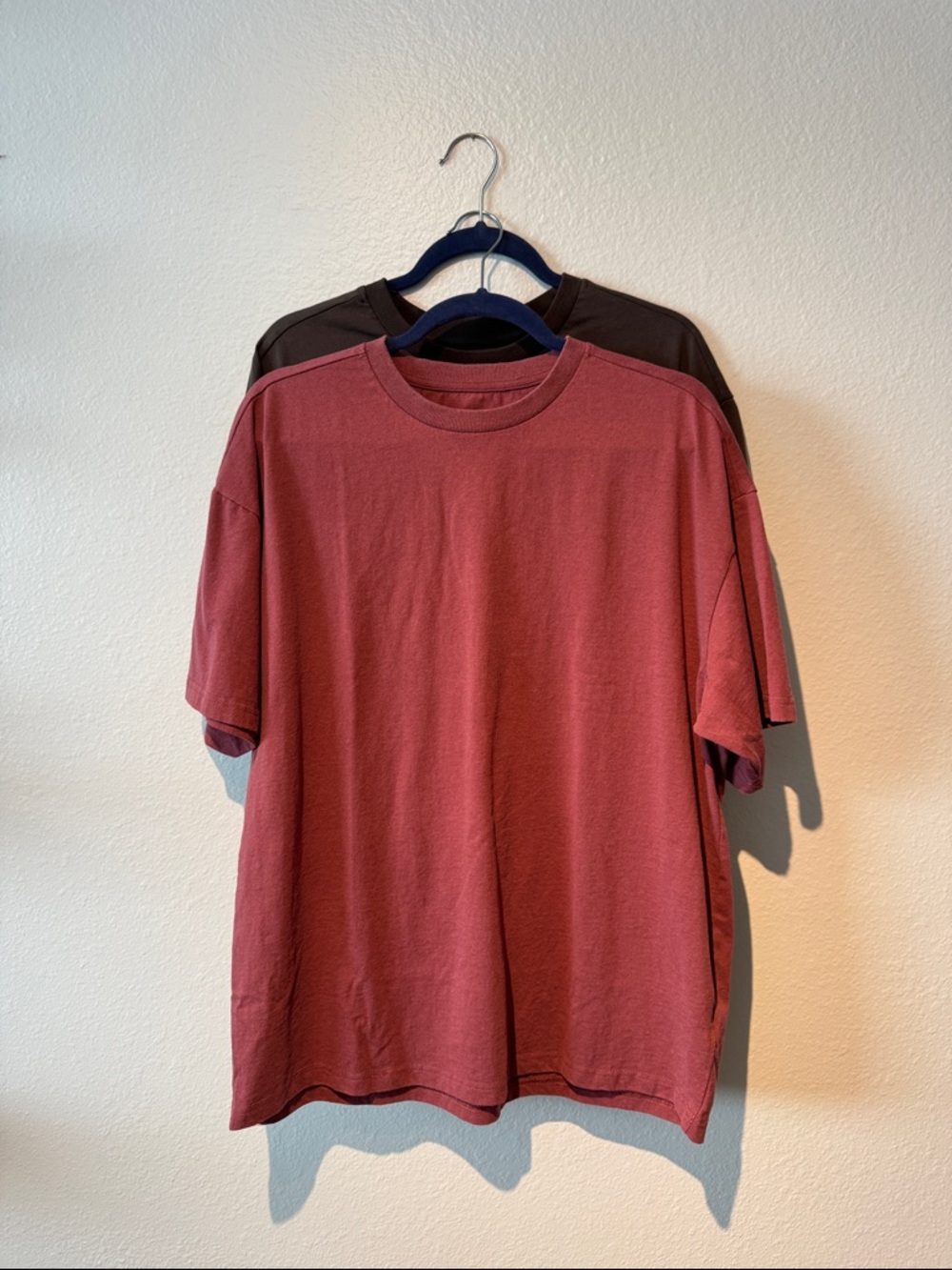 Men's Crew Neck T-Shirt - Red and Brown bundle—2!